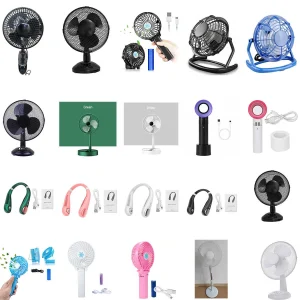 Desk Table Fans Portable Oscillating Standing Clip 2/3 Speed Cooling Mute Fan