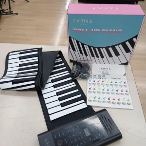 CARINA 61-Key Roll-Up Piano Portable Electronic Keyboard Silicone Black Japan