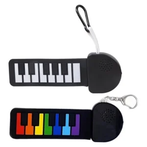 Rolls up Electronic Piano Pocket Sized Keychain Practice Keyboard Instrument